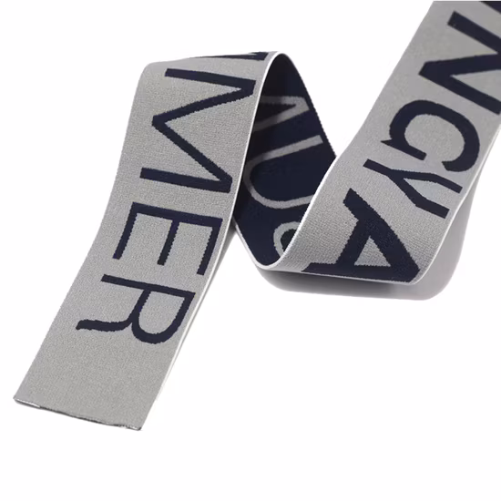 Letras de pulseira recicladas com design personalizado imitação de tecido Jacquard de náilon