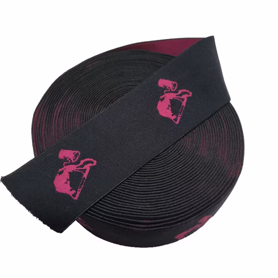 Letras de pulseira recicladas com design personalizado imitação de tecido Jacquard de náilon