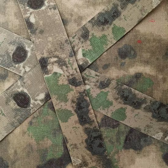 Cinta de camuflagem 25 mm 32 mm 38 mm 50 mm Largura personalizada Mil Spec Cinta de fita de nylon
